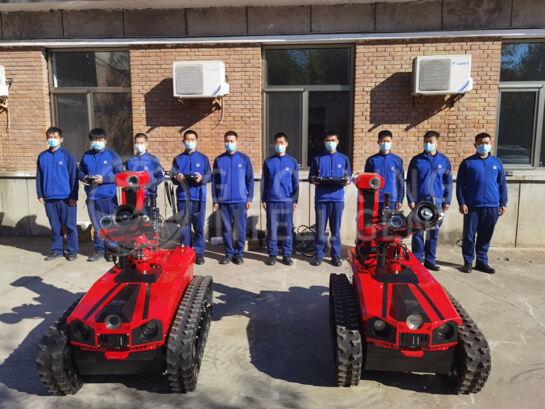 Pengiriman robot pemadam kebakaran tahan ledakan dari Beijing Yanshan Petrochemical Company