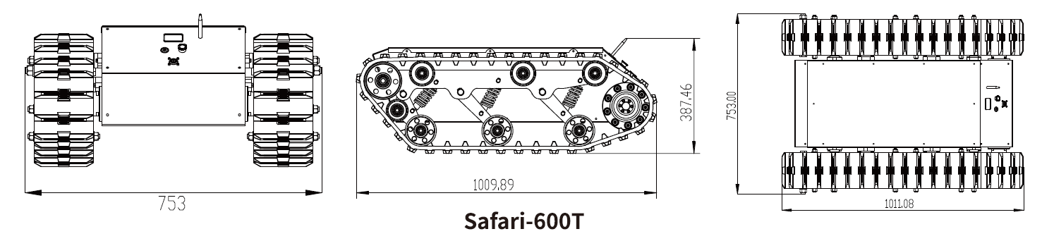 sasis tangki robot