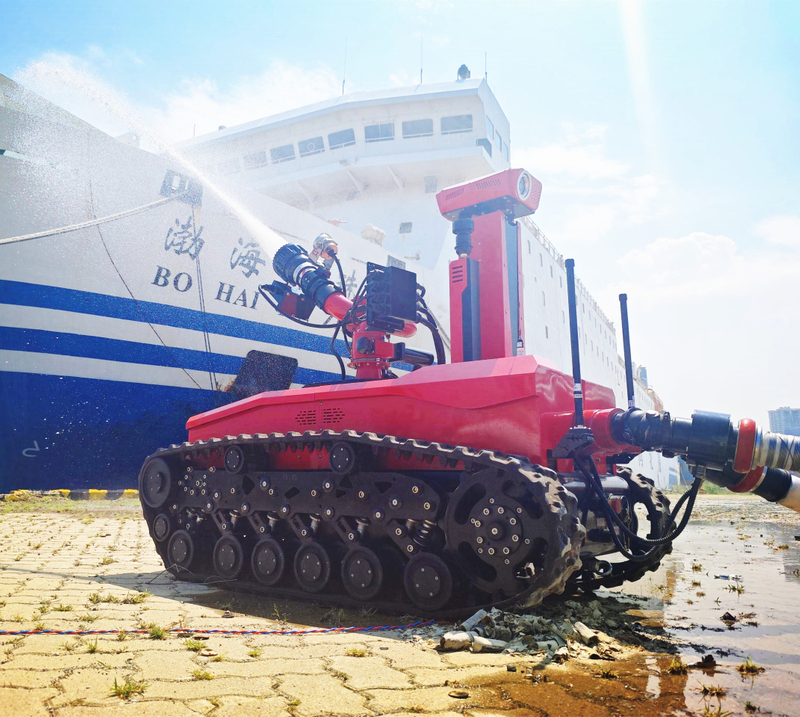 Robot pemadam kebakaran anti ledakan yang dikendalikan dari jarak jauh